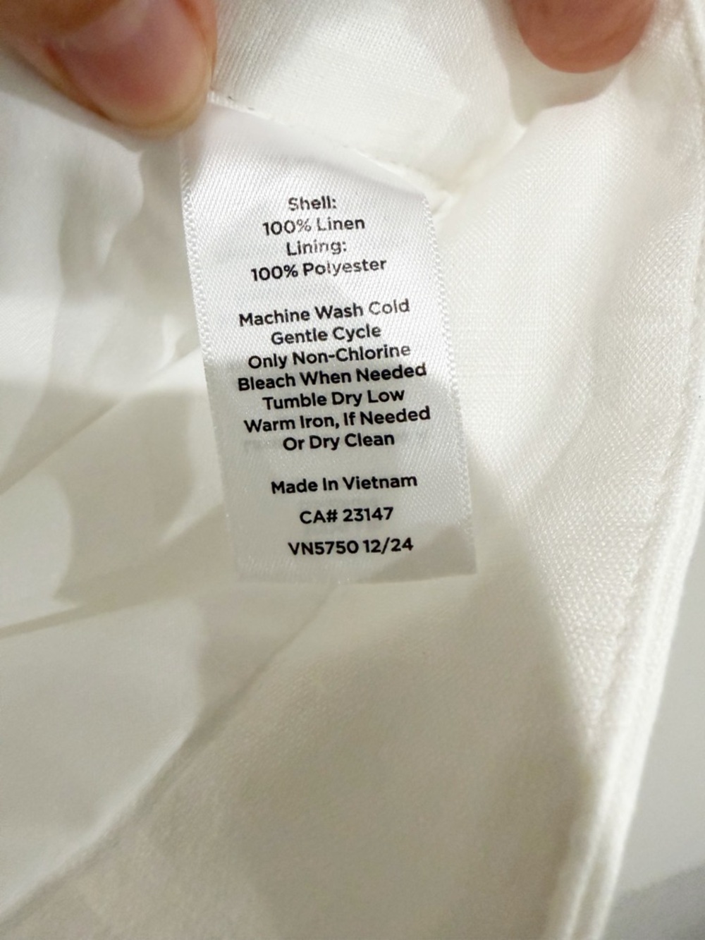 TALBOTS Southhampton Straight Leg Linen Pant White NEW Coastal Classic Size 8 - Picture 10 of 10